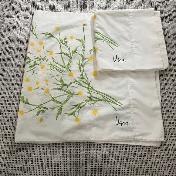 Vintage daisy print pillow case set - Picture 5 of 5